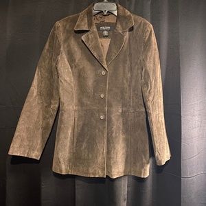 New York & Company Suede Brown Jacket
